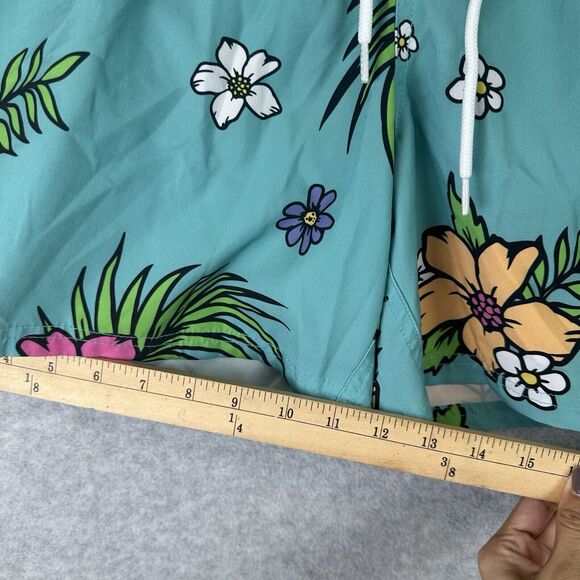 Neff Mens Hawaiian Retro Graphic‎ Swim Trunks Board Shorts Pockets Size XL - Picture 6 of 13